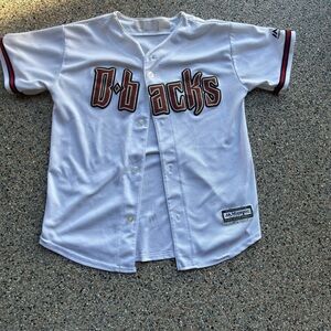 Majestic Kids White Jersey with Red and Black Accents